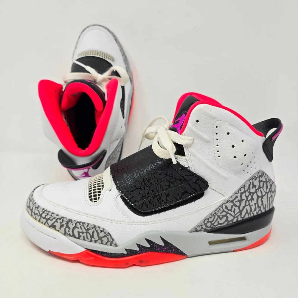 Jordan Son of Mars Low Hot Lava White Black Pink 512245-105 Mens Size 8